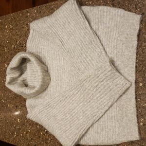 Leith Dorman Women's Turtleneck Sweater crop length